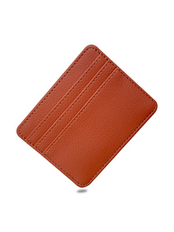 Casual Thin Large-Capacity Small Card Holder Multi-Function Card Slot for Men and Women Exquisite Leather Pu Card Holder Card Holder Wholesale