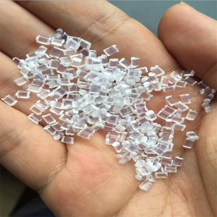 Прозрачный ABS переработанный материал с белым и синим фоном, высокая ударопрочность, может заменить новый материал