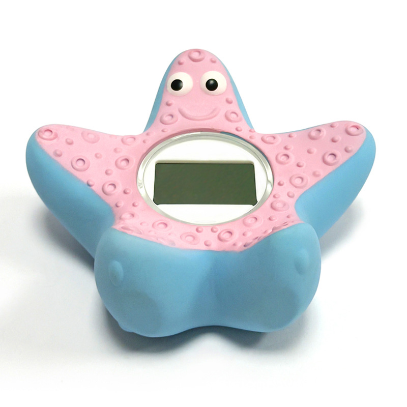 Little starfish cartoon children's water thermometer digital display warning waterproof Bath swimming water thermometer baby special digital
