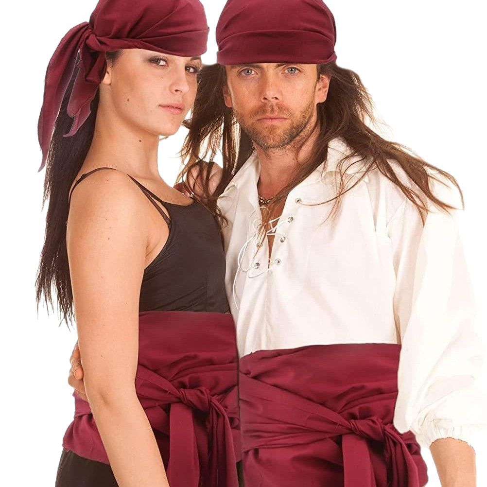 Halloween Pirate Costume Medieval Renaissance Pirate Hijab and Belt Costume Accessories