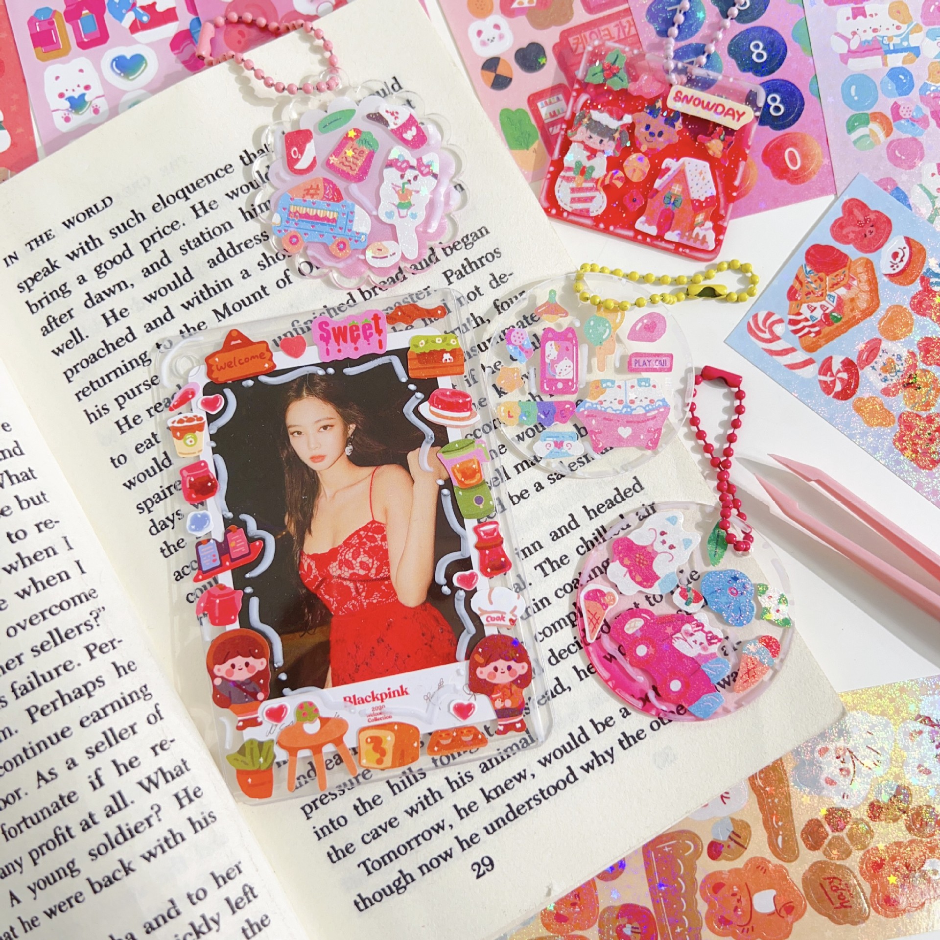 Original cute laser goo card sticker DIY star sticker stationery sticker decorative painting hand account sticker wholesale