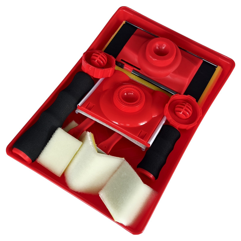 Набор из 7 и 5 дюймов, шершавая кисть, вращающаяся ручка, может быть соединена с удлинительной ручкой