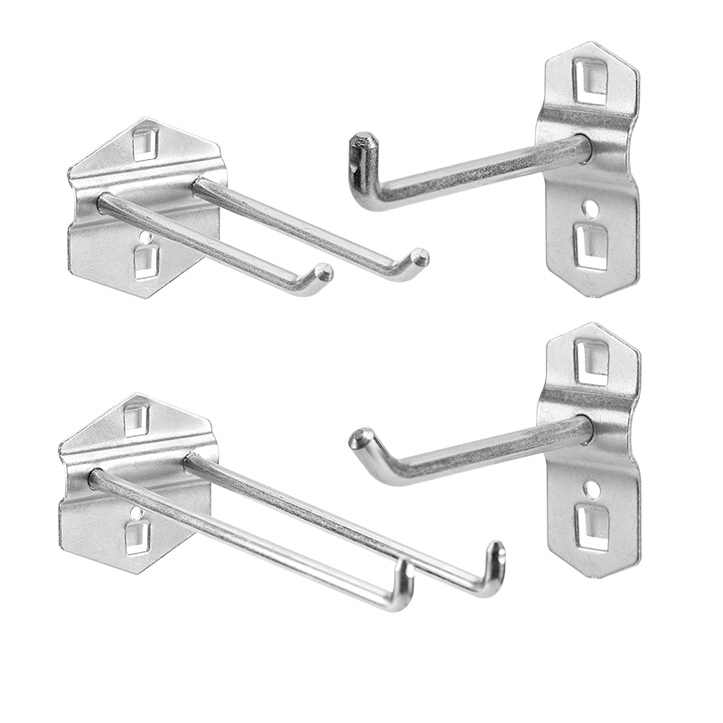 Metal Square Hole Hole Plate Storage Rack Tool Storage Rack Hanging Plate Single and Double Straight Hook Hardware Display Wall Hanging Rack
