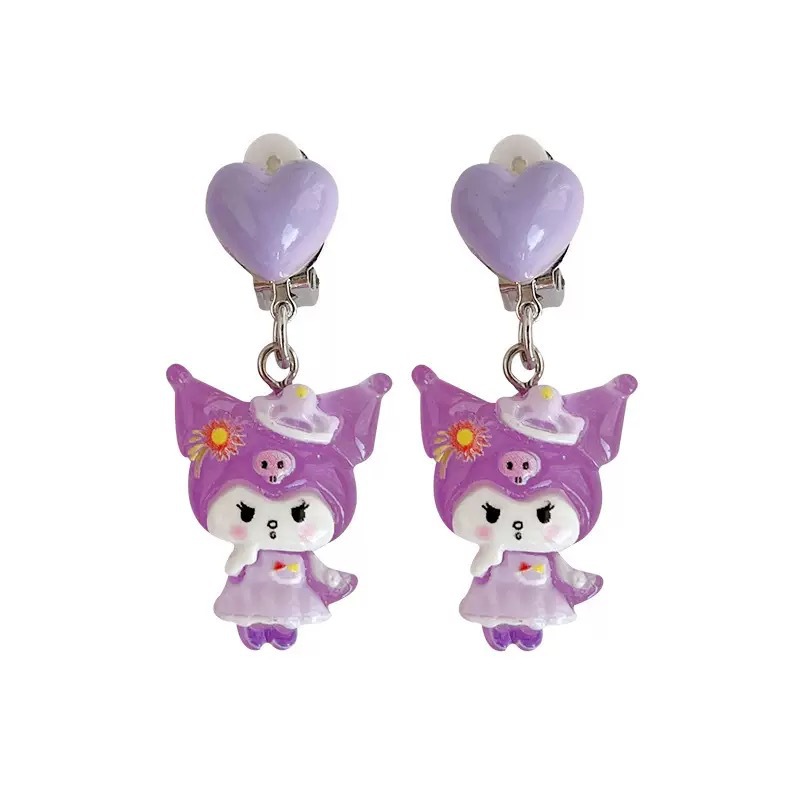 Kulomi Children's Ear Clips Without Ear Holes New Arrival Earrings for Girls Cartoon Anti-Pain Earrings Earrings Jewelry for Baby