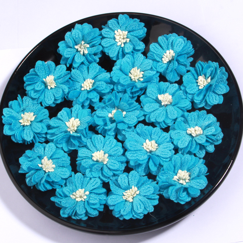 Fabric Flower Accessories Pearl Hemp Petal Flower Core DIY Clothing Apparel Flower Hat Shoe Flower Decorative Flower