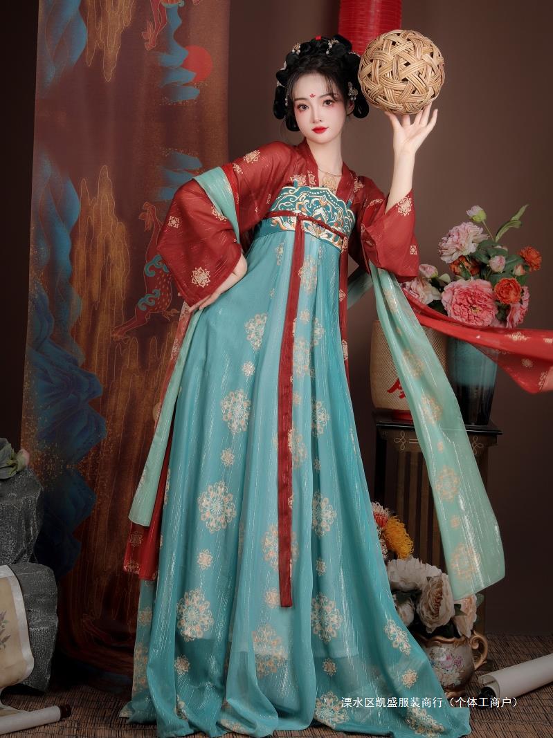 Новый стиль Танг оригинальный ханфу женское китайское улучшенное платье с грудным вырезом осень и лето повседневное студенческое древнее одеяние супер фея