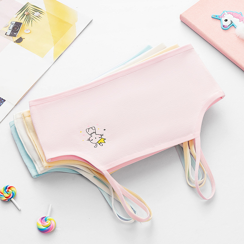 Girls' Intimates, Primary School Students' Development Period, 7 to 15 Years Old, Kidsren's First Stage Wearing Camisole Girl's Bra