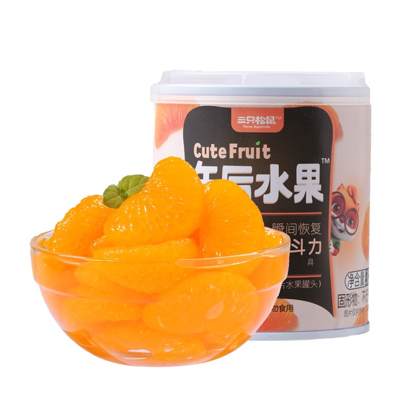 [Three Squirrels afternoon fruit refreshing orange slices canned fruit 300g/can] Canned fruit assorted snacks