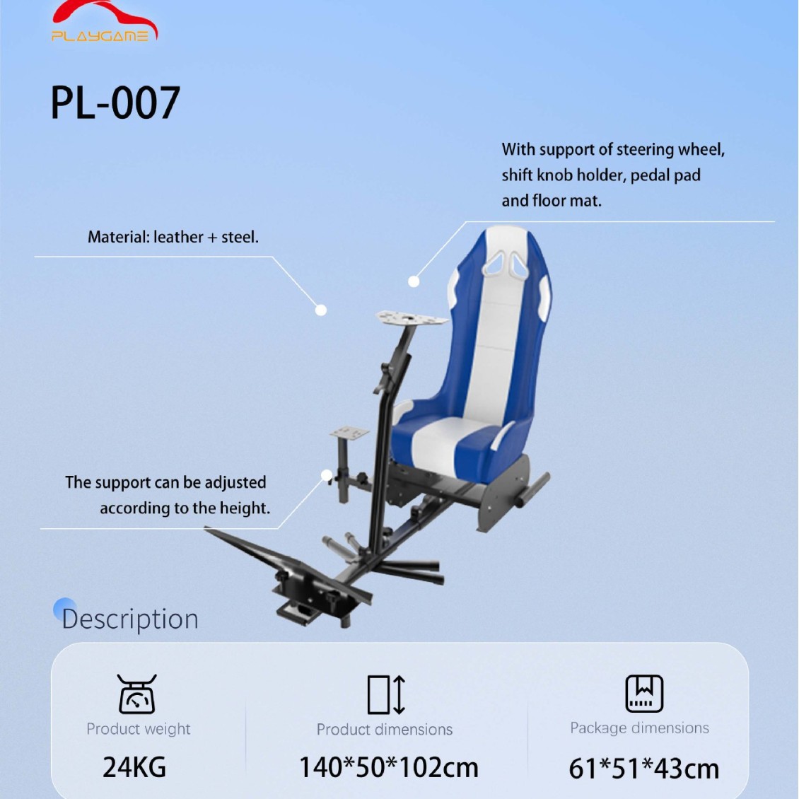 Стойка симулятора гонок игровой стенд для руля и педалей гоночное сиденье для Logitech Tumast