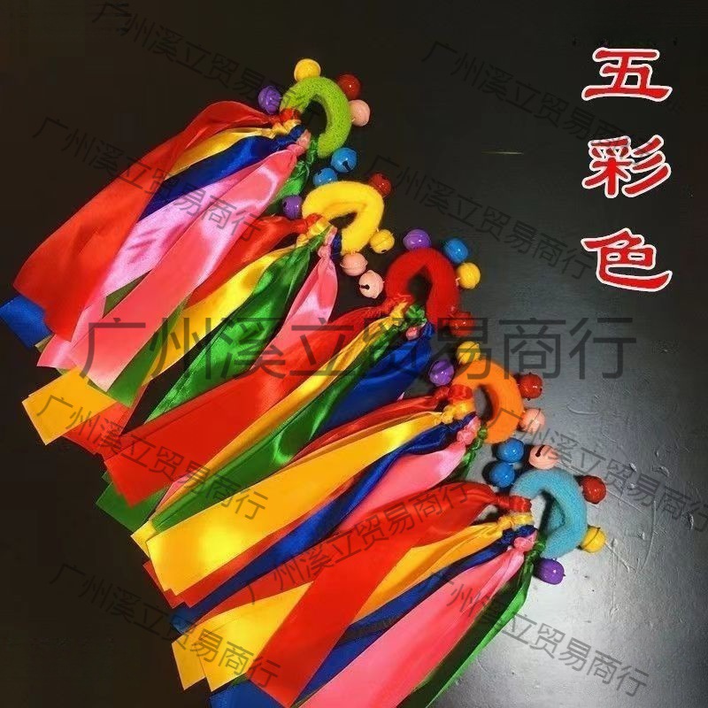 Детские утренние упражнения, легкое оборудование, колокольчик с радужной лентой, для детского сада