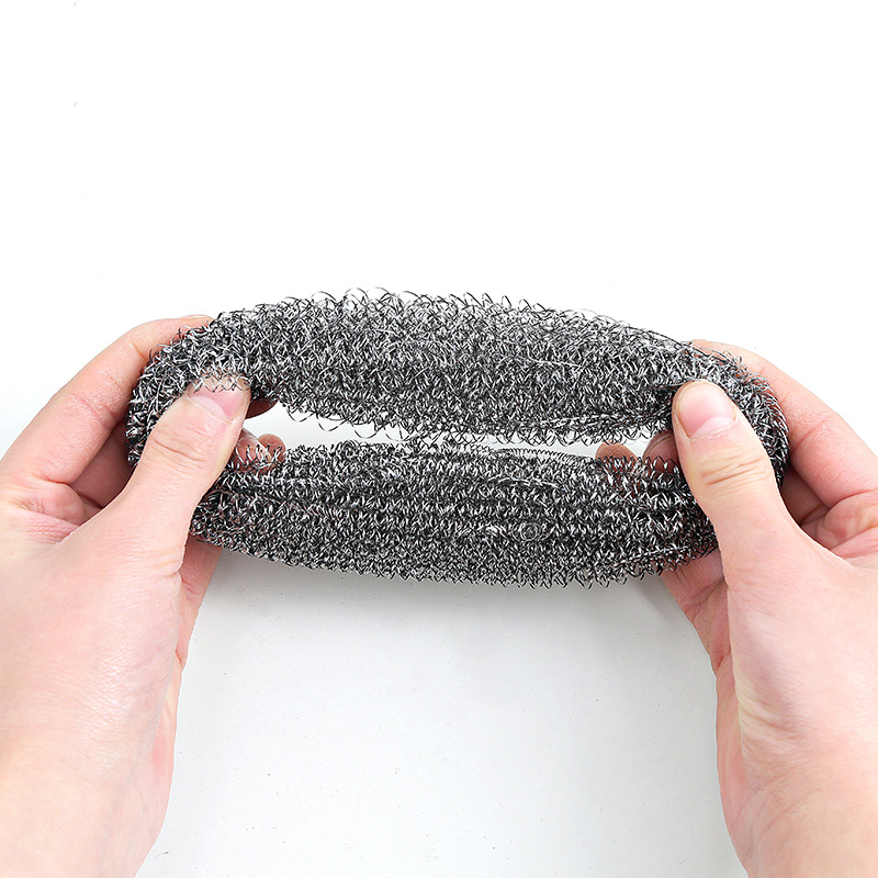 Stainless Steel Wire Ball Cleaning Ball Kitchen Supplies Large Magic Scrubber Pot Handle Does Not Shed Silk