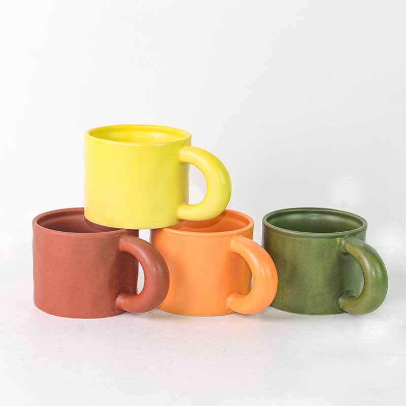 Foreign Trade Custom Mug Opening Event Souvenir Cup Colorful Coffee Cup Advertising Promotion Gift Ceramic Cup