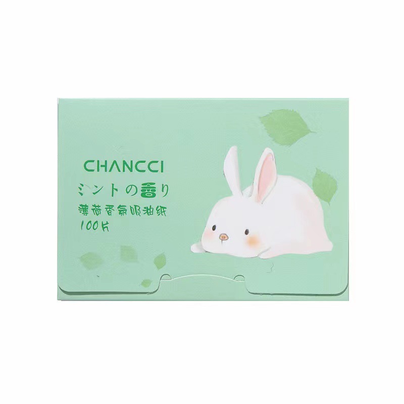 Facial Oil-Absorbing Paper 100 Pieces Portable Removable Fragrance Oil-Absorbing Facial Paper Oil-Absorbing Paper Facial Female Makeup Makeup Artist