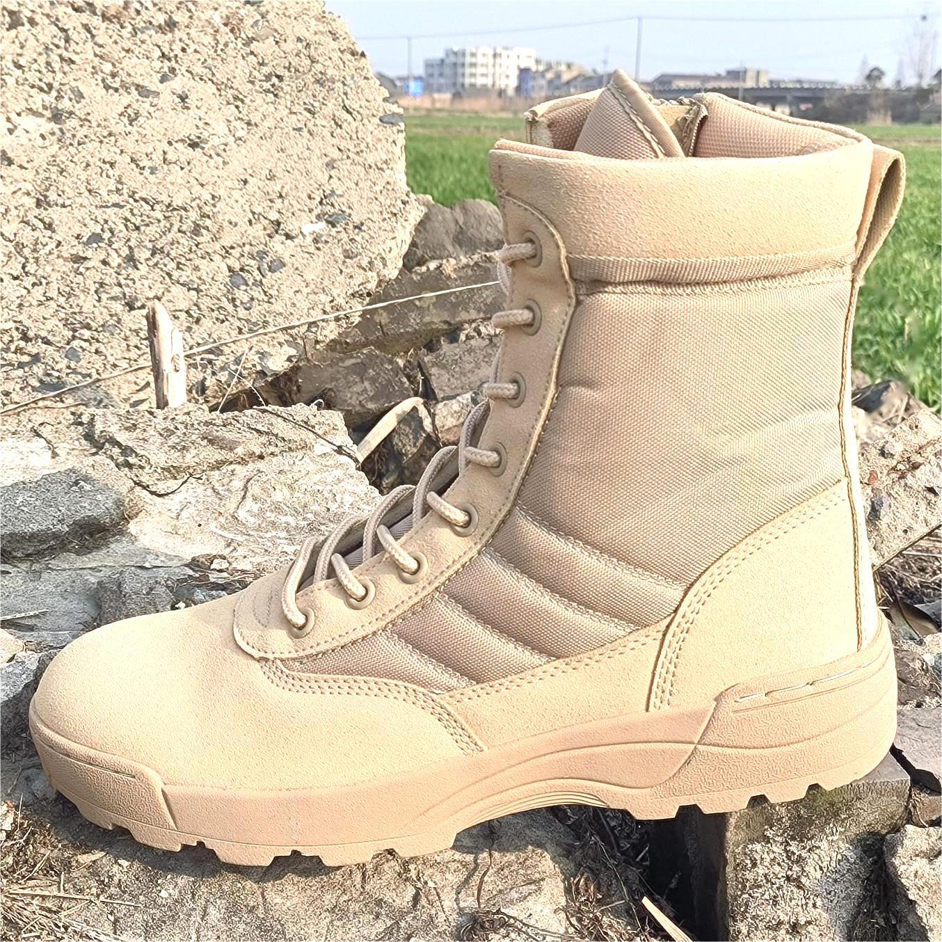 Factory Direct Supply of Ultra-Light Breathable Combat Boots Tactical Boots Cross-Border Men's High-Top Outdoor Desert Boots Hiking Shoes Training Shoes