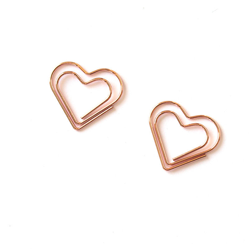 Love paper clip wholesale free shipping color creative paper clip office stationery metal rotary needle cartoon needle
