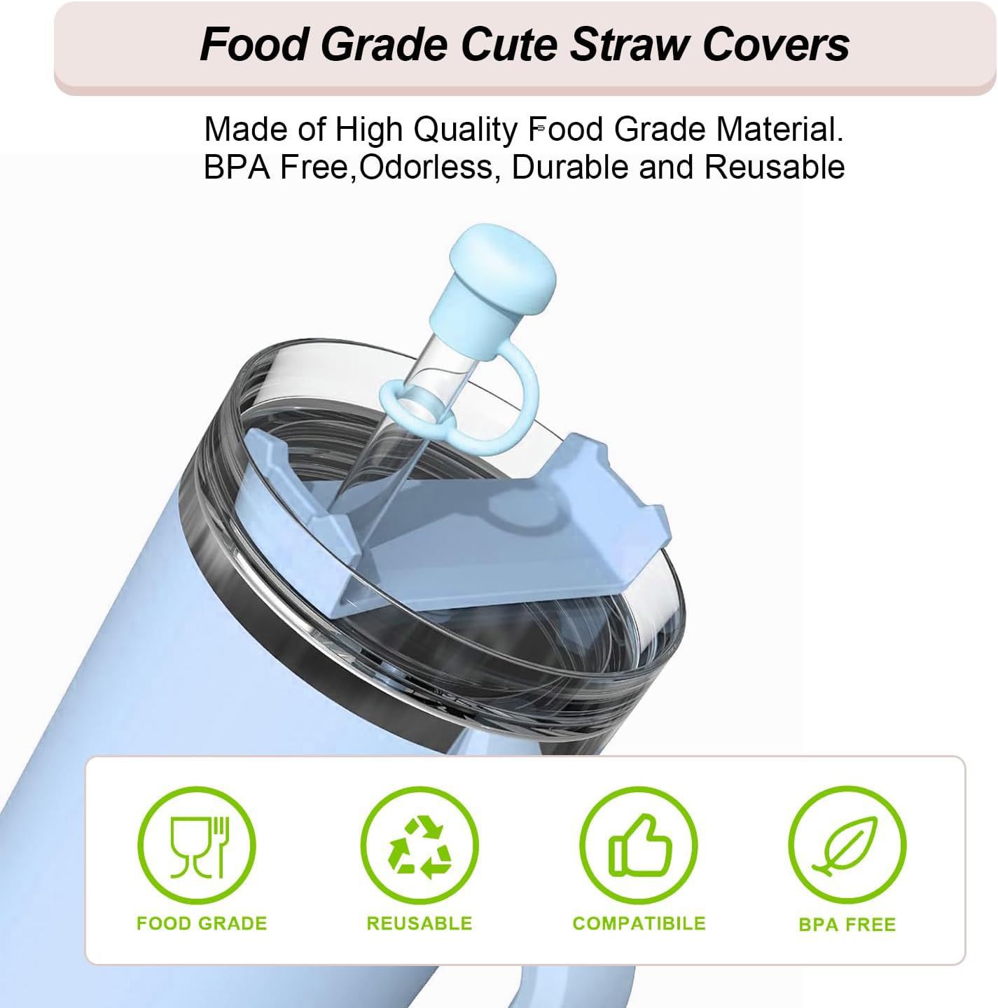 Amazon's New Stanley Cup Straw Cap Plug Dust Cover Food Grade Silicone 10mm Mushroom Style