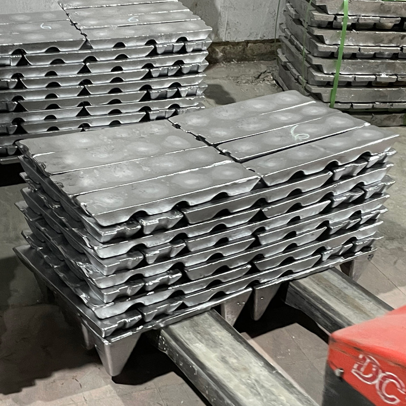Factory Direct Sales Lead-Tin Alloy No. 6 Material Battery Lead Plate Anode Lead-Antimony Tin Alloy High Antimony 12% Lead Ingot