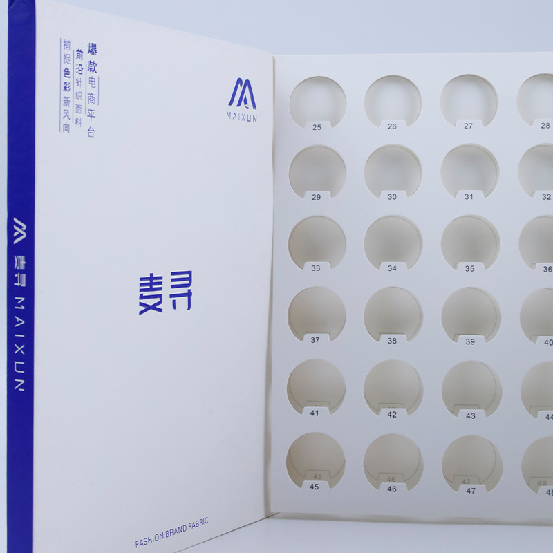 Customized Processing Fabric Cut Out Color Card Blank Fabric Sample Book Textile Fabric Color Card Sample Spot Wholesale
