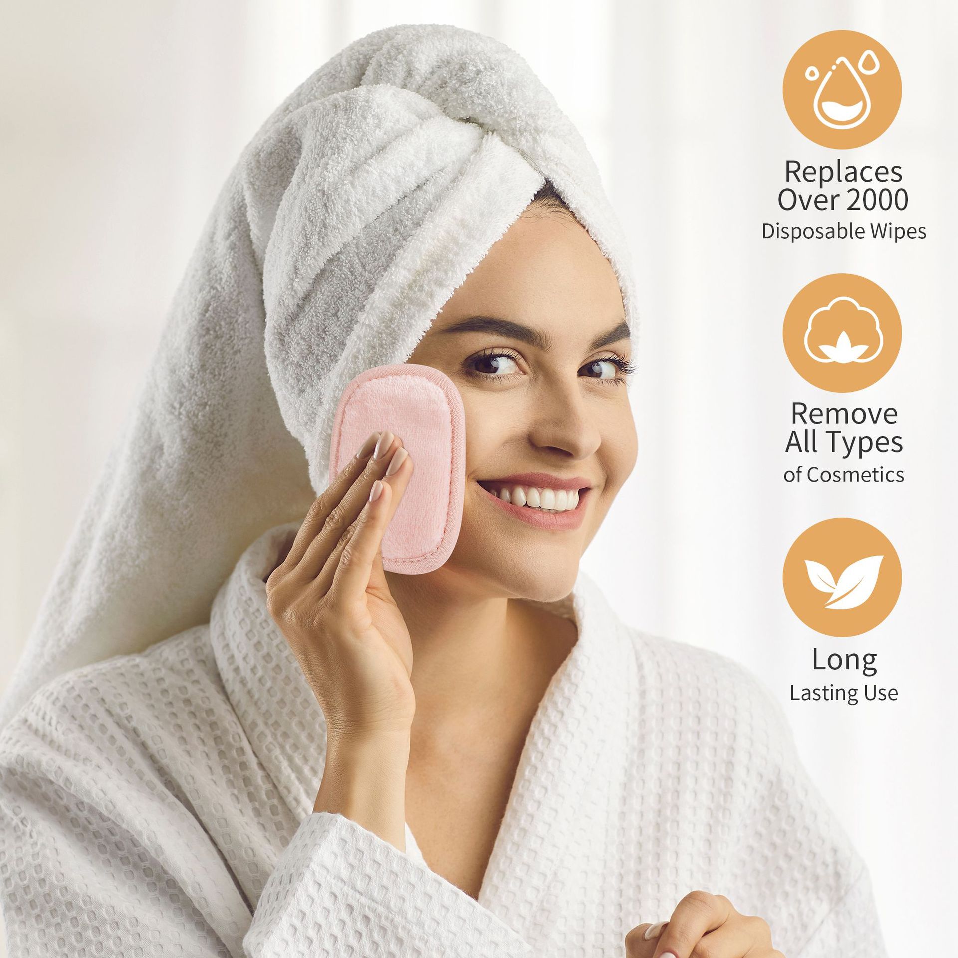 Amazon's Best-Selling Lazy Makeup Remover Towel, Lint-Free Towel, Super Smooth, Clear Water, Skin-Friendly, Pure Color, Smooth Cleansing Towel