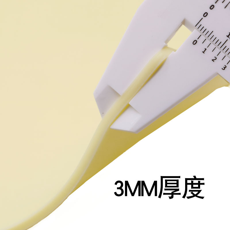 Silicone tattoo practice leather 20*30*0.3cm double-sided tattoo practice simulation blank yellow thickened practice leather