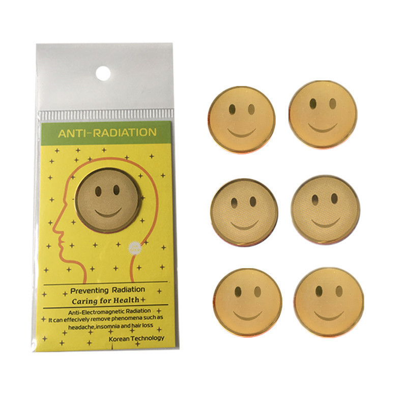 Cross-border e-commerce 24K smiling face to prevent radiation mobile phone stickers computer mobile phone household appliances radiation stickers manufacturers sell