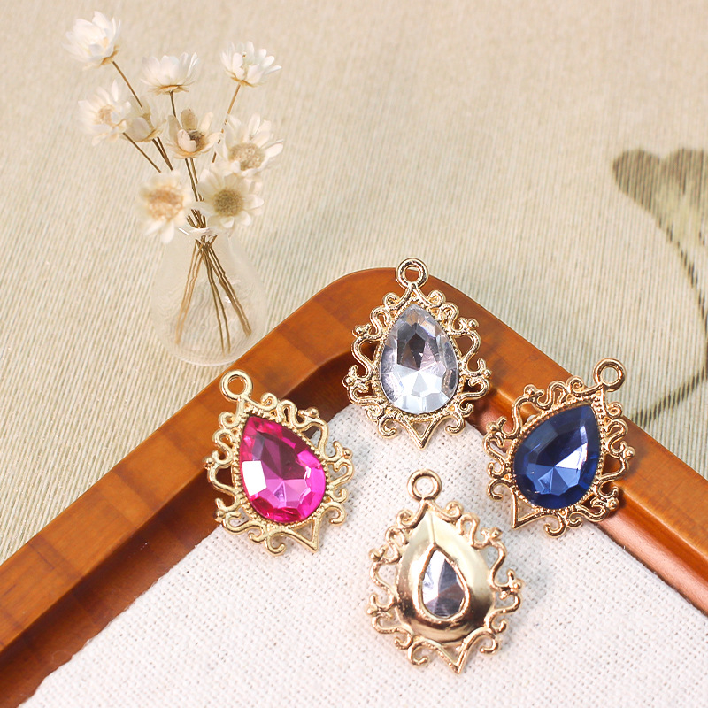 Alloy Lace Water Drop Pendant Pendant DIY Handmade Headwear Earrings Pendant Accessories Clothing Accessories