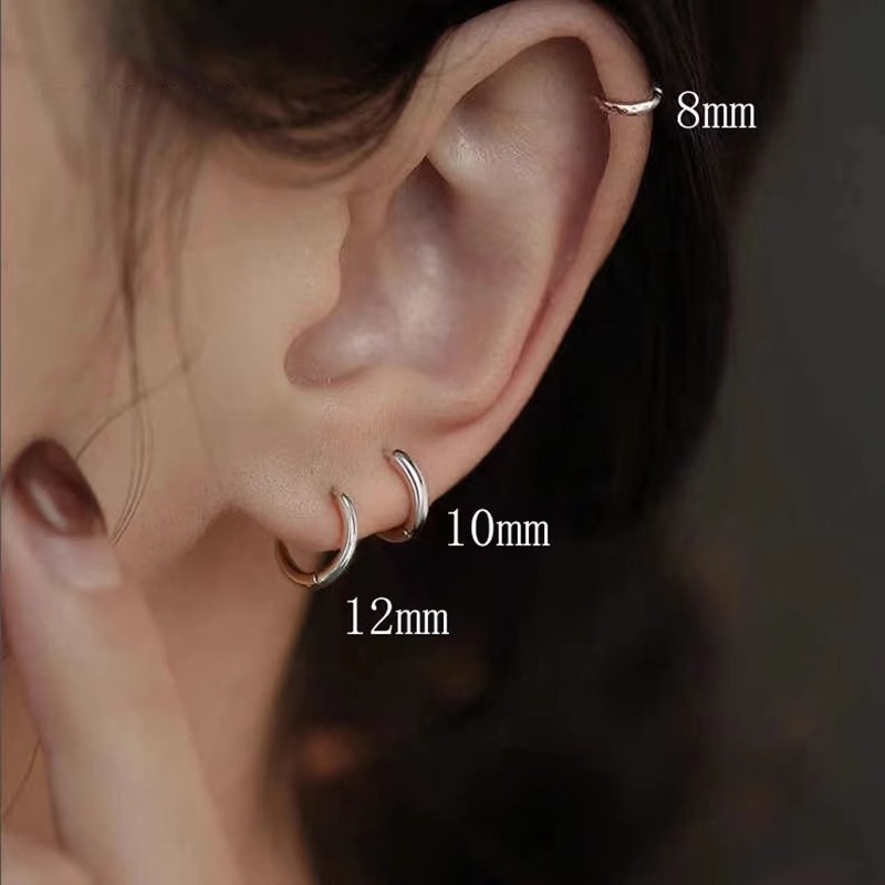 Серьги, серьги, серьги для проколотых ушей, нишевые высококачественные простые обручи для женщин