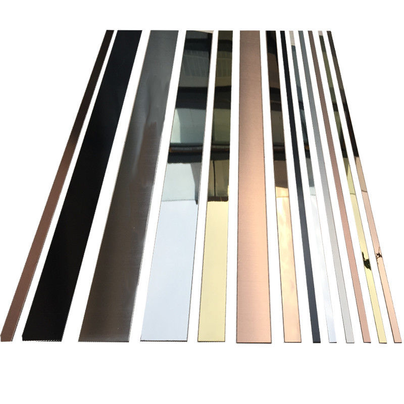 Stainless steel metal flat decorative line black titanium background wall ceiling edging strip edge strip titanium alloy self-adhesive