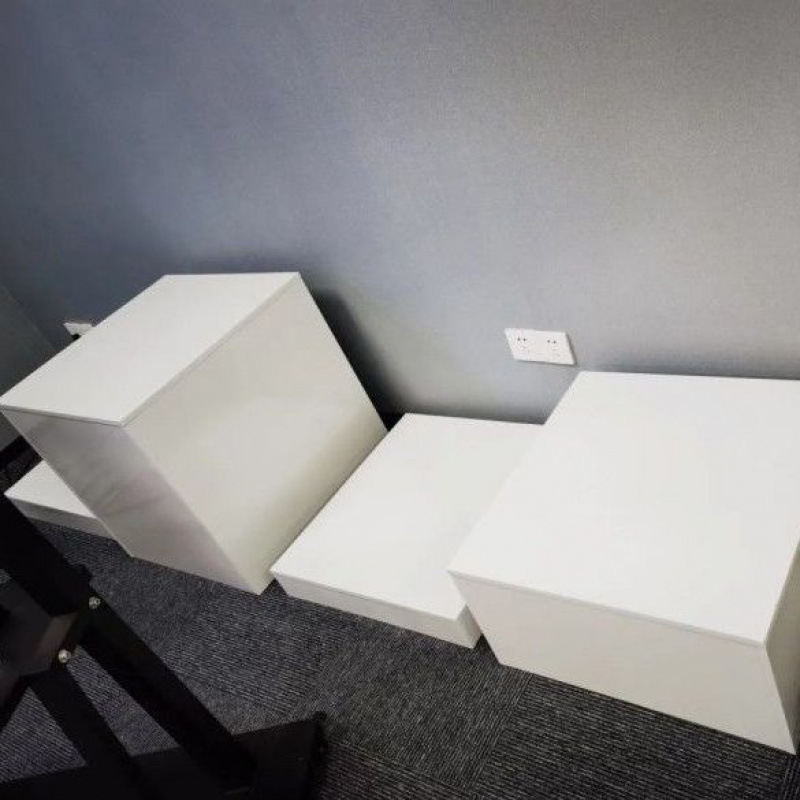 White Square Column Window Platform Display Stand Clothing Store Model Live Broadcast Platform Large Ornament Base Heightening Table