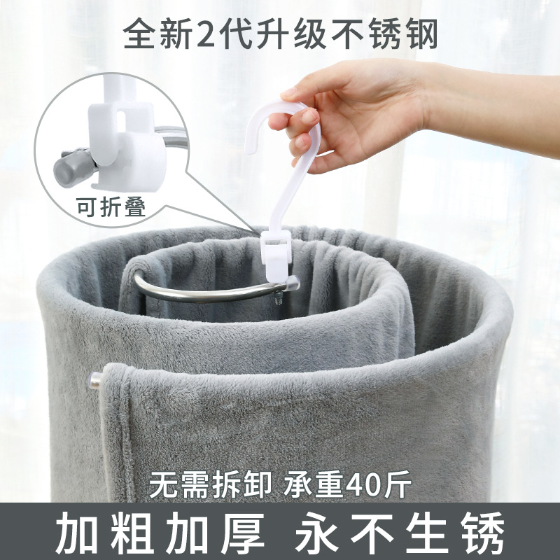 Прямая оптовая продажа, вращающаяся вешалка для сушки из нержавеющей стали, многофункциональная, для одеял и постельного белья