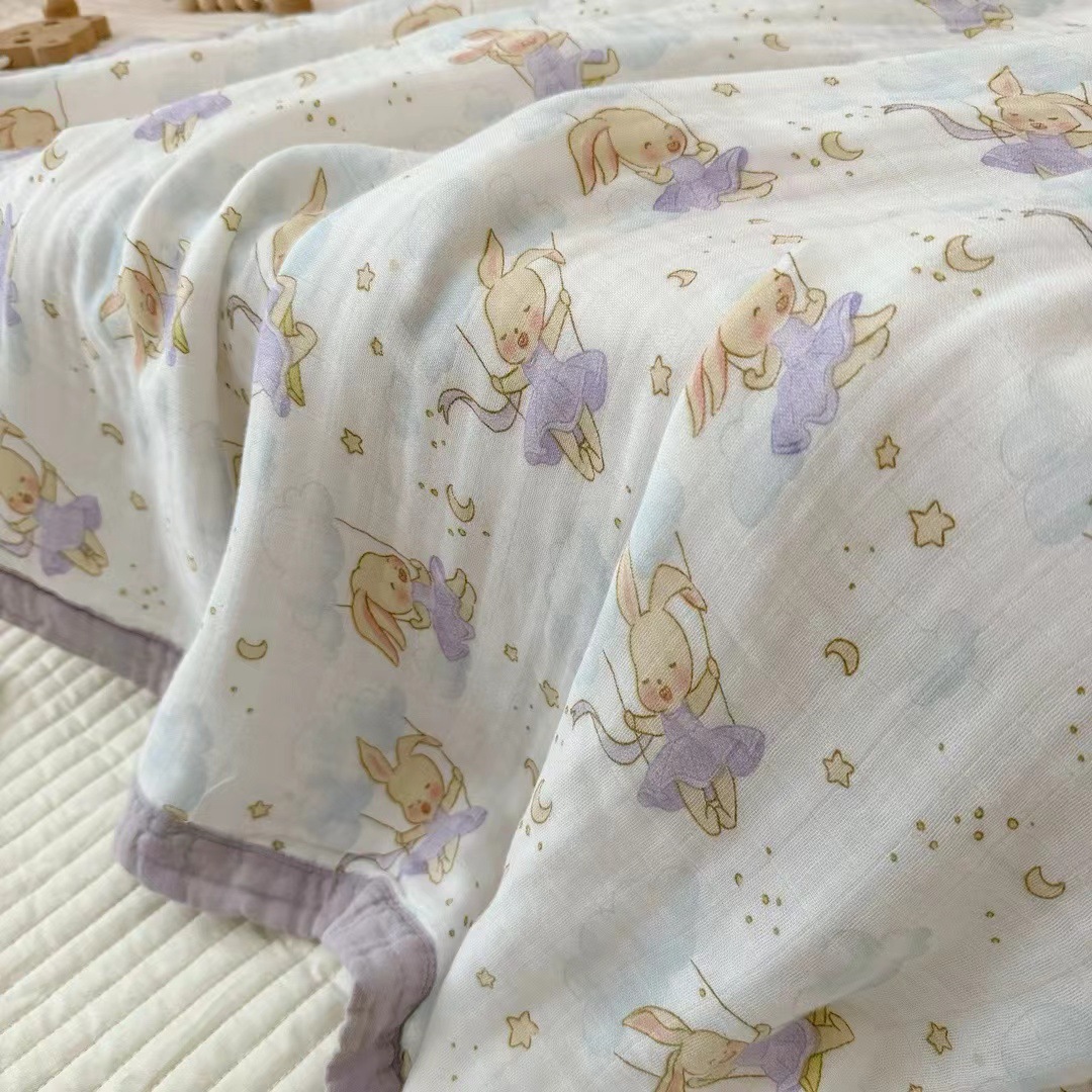 Baby Gauze Blanket Class A Four-layer Bamboo Cotton Gauze Blanket Children's Bamboo Fiber Bath Towel Air Conditioning Cushion Blanket