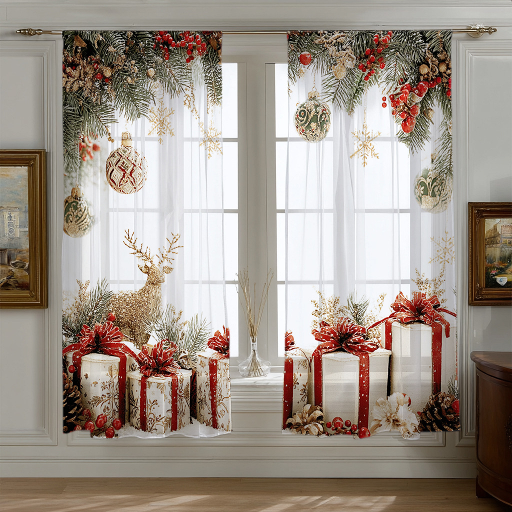 Поддержка доставки Jit, кросс-бодерные эксклюзивные прямые продажи, цифровая печать, новые рождественские шторы и экраны