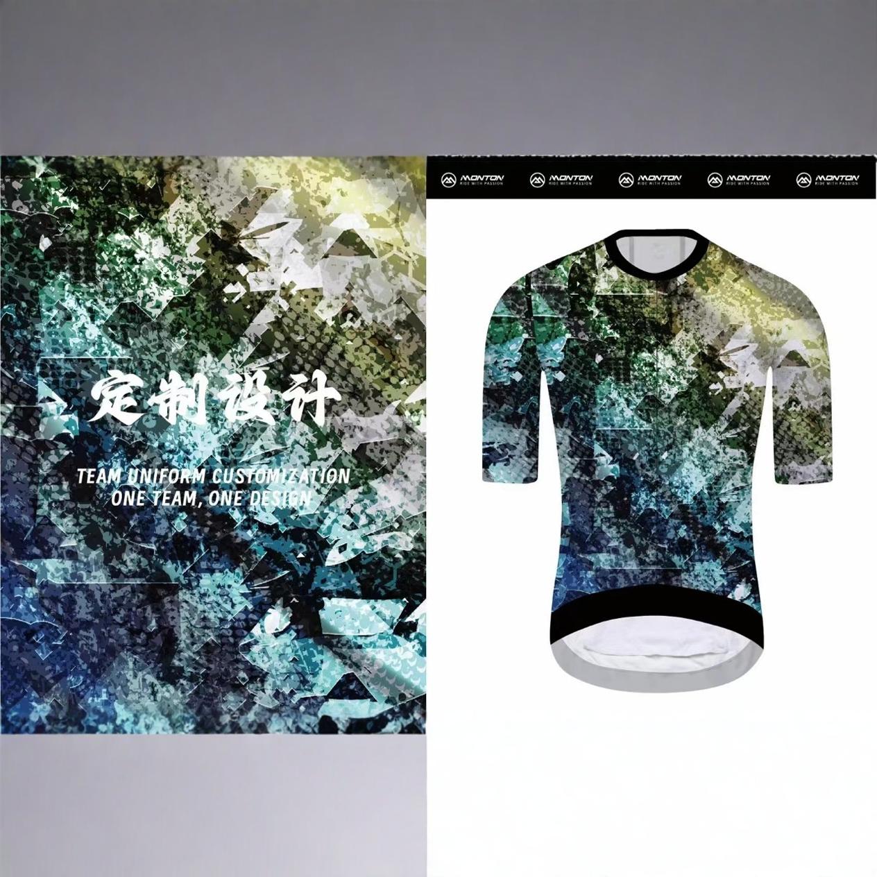 2023 Summer New Men's Clothing Gradient 3D Printing Cool Cycling Jersey Custom Clothing Quick Drying Breathable