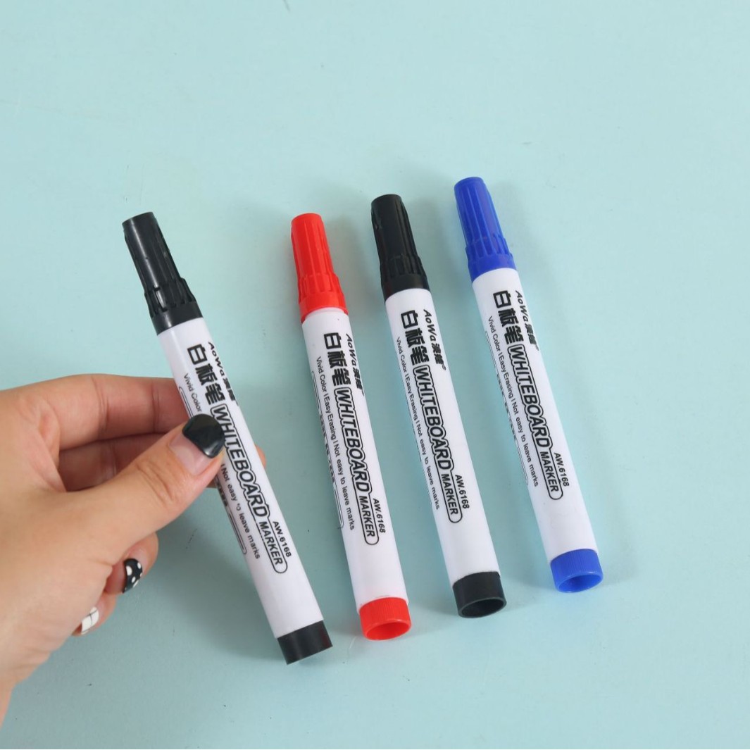 6168 Whiteboard Pen Aowa Whiteboard Erasable and Refillable Colorful Single-Head Whiteboard Pen Kidsren's Education Water-Based Environmentally Friendly Pen