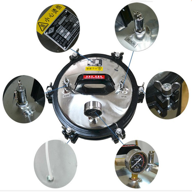 Foreign Trade Specializes in Large-Capacity Sterilizer Portable High-Pressure Vertical Pressure Steam Fully Automatic Disinfection and Sterilization Pot