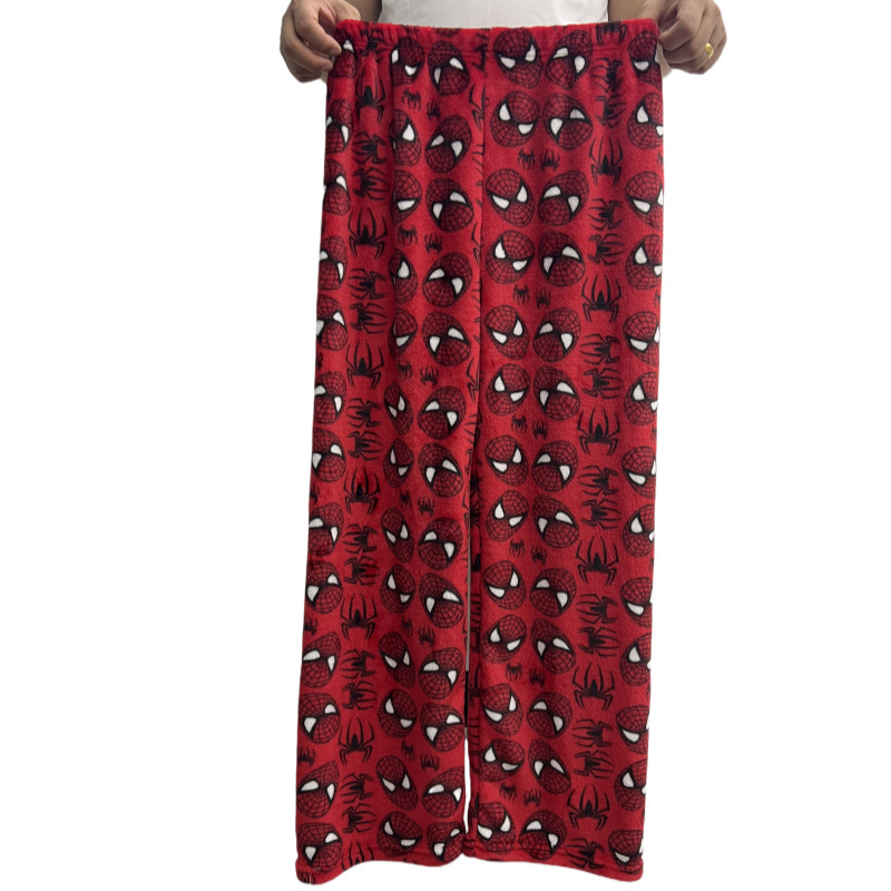 Amazon Flannel Pajama Pants Women's Autumn and Winter Flannel Loose New Home Casual Warm Pants for Outer Wear