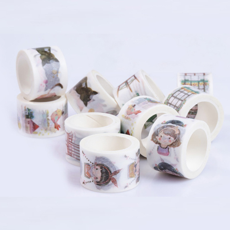 Washi Tape Custom Student Note Book Stickers Custom Printed Star Anime Cartoon Roll Kidsren's Stickers