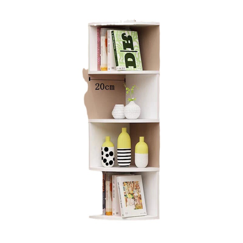 Wall shelf creative home wall corner triangle shelf wall hanging 5-layer semicircle partition wall corner bookshelf