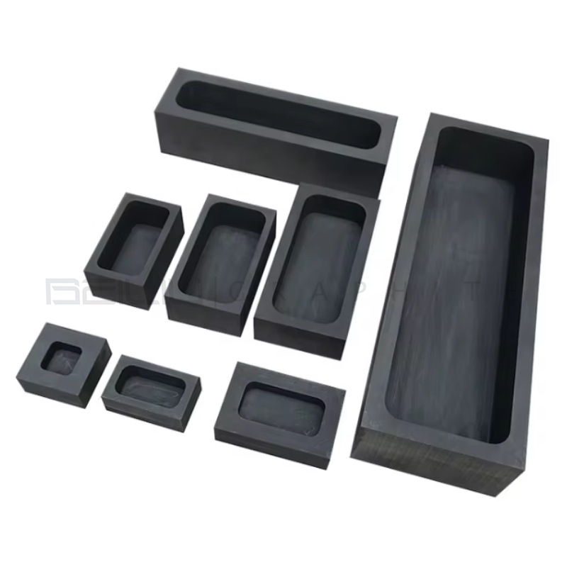 Beiliu Carbon Graphite Crucible Graphite Products Antioxidant Square Graphite Crucible Can Be Smelted with Graphite Boat