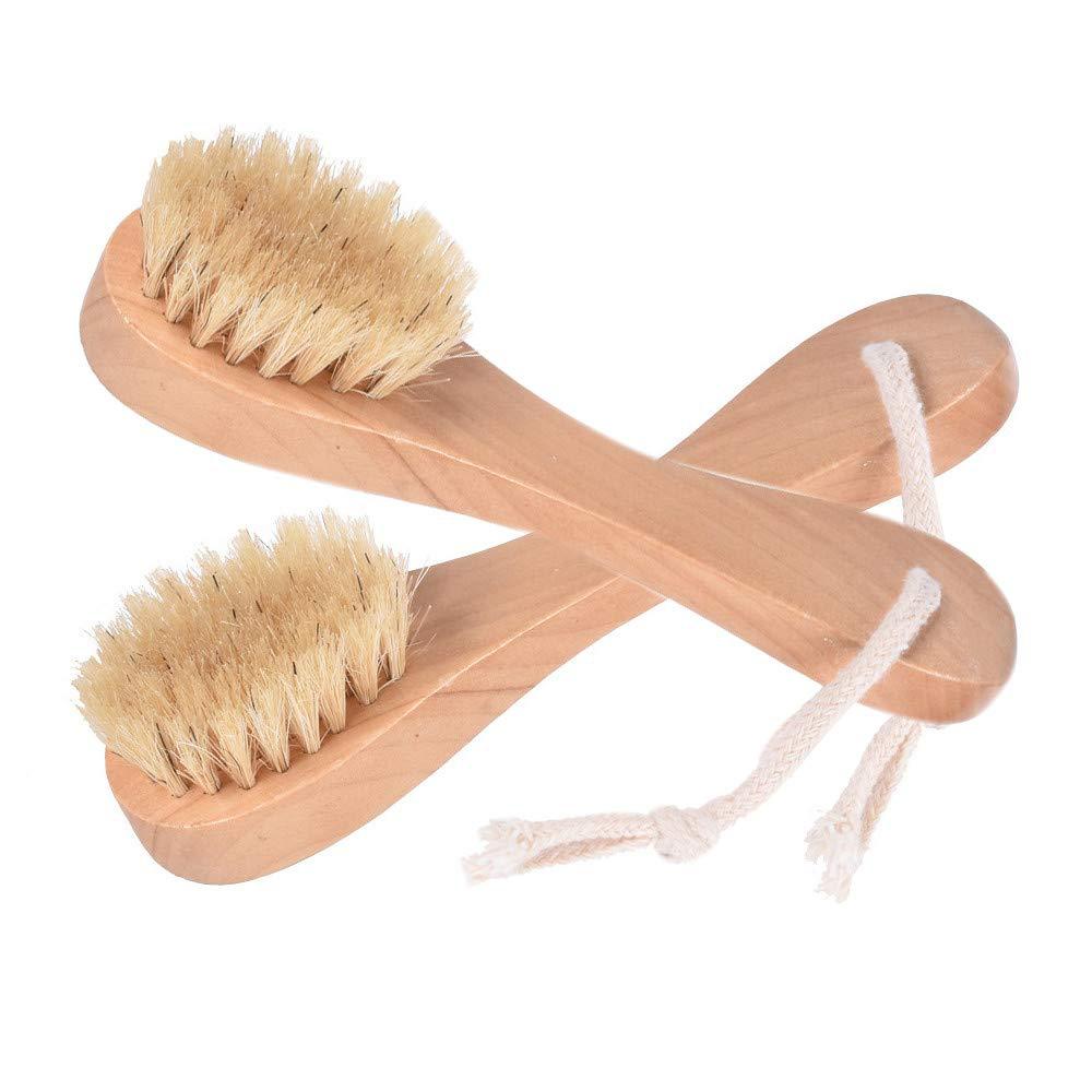 Factory direct supply short handle bristle face cleaning brush to clean pores small face brush handle small face brush bath cleaning brush