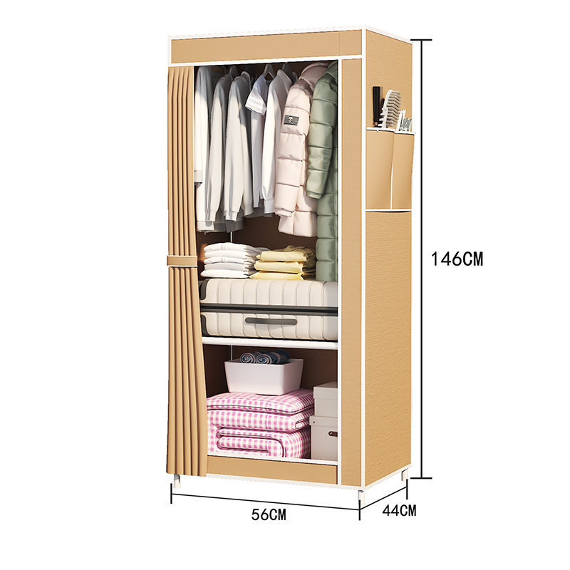 Simple Wardrobe Bedroom Household Simple Assembled Cloth Wardrobe for Rental Room Storage Wardrobe Storage Simple Storage Cabinet