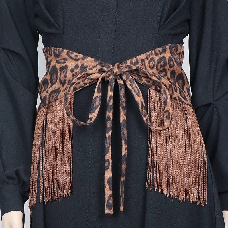 New Design Tassel Retro Girdle for Women, Apocalyptic Wasteland Style Wear Decorative Skirt, Maillard Belt