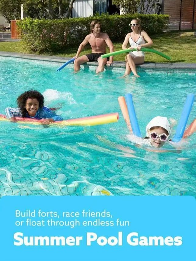 Hollow Pearl Cotton Sponge Floating Stick Buoyancy Stick Adult Children Learn Swimming Kindergarten Sponge Stick Game Stick