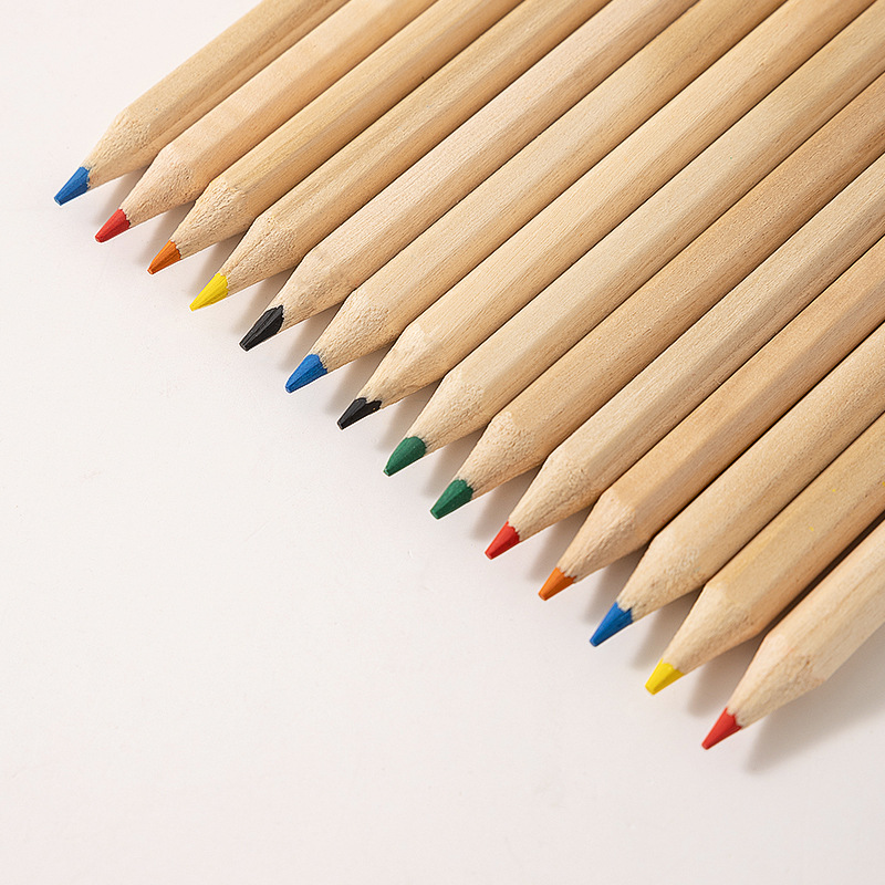 6-Color Short Mini Colored Pencil Set Kraft Paper Boxed Wooden Colored Pencils Children's Drawing Pencils Stationery Wholesale