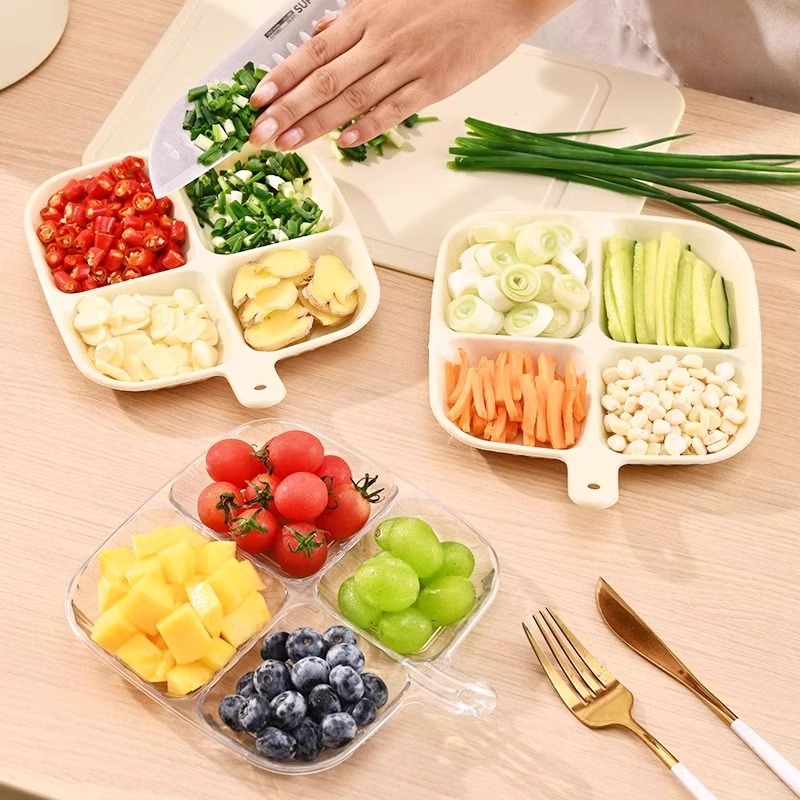 Hot Pot Dish Plate Ingredients Plate Household Dielectric Plate Food Grade Small Plate with Handle Barbecue seasonings Plate Tray
