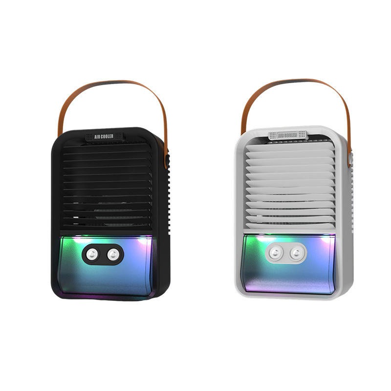Cross-Border Air Conditioning Fan, Desktop Air Cooler, Water-Based Aromatherapy Spray, Water-Cooled Fan, Portable Mobile Air Conditioner, Ambient Light