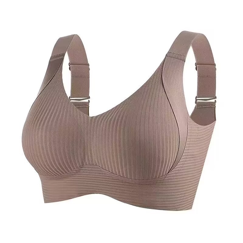 New Seamless Anti-Sagging Women's Camisole Bra with Side Breast Support, Wireless, Beautiful Back, Plus Size Bra