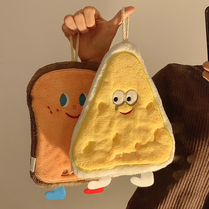 Toilet Wipe Hand Towel Cute Hanging Cartoon Hand Gifts Absorbent Hanging Stinky Handkerchief Towel Wash Small Square Towel