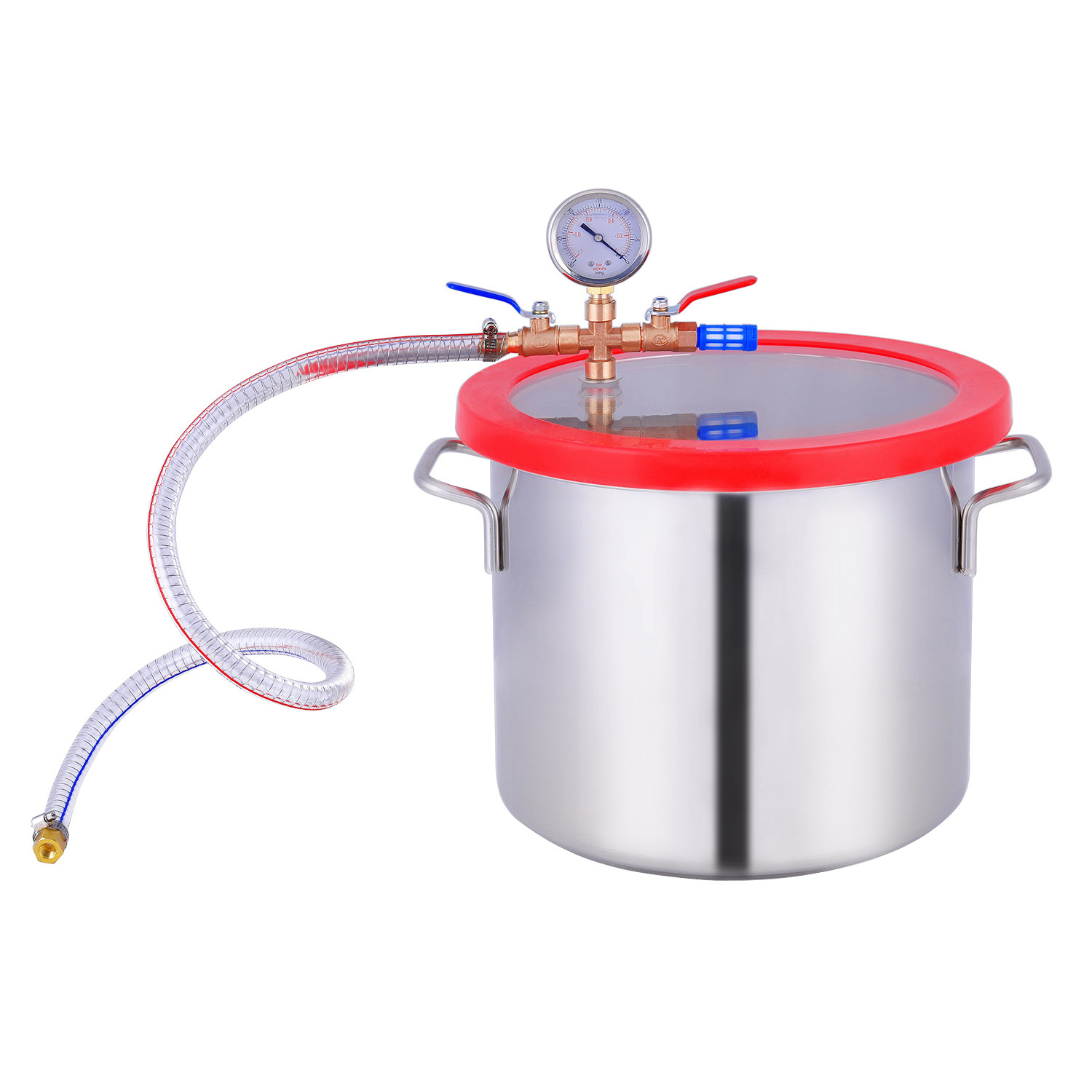 Vacuum defoaming barrel stainless steel drying oven small pumping negative pressure tank resin AB glue silicone epoxy resin defoaming barrel