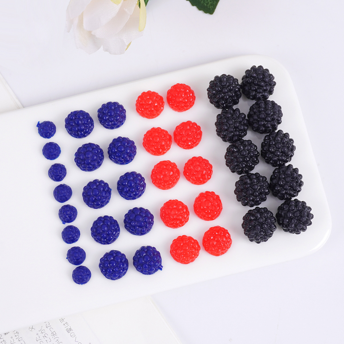 Pvc Artificial Mini Mulberry Raspberry DIY Cream Glue Clay Accessories Small Fruit Half Mulberry Slime Material